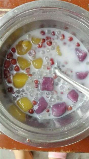紫薯南瓜丸西米红豆糖水的做法步骤7