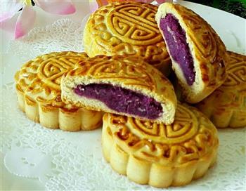 广式紫薯月饼的做法步骤12