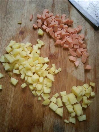 火腿土豆炒饭的做法步骤1