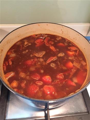 番茄牛肉面汤底的做法步骤6