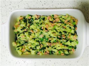 焗火腿韭菜粒土豆泥的做法步骤9