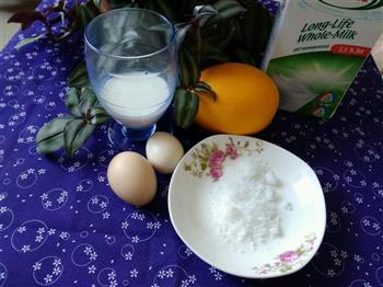 甜橙牛奶炖蛋的做法步骤1