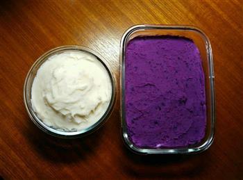 芝士焗紫薯泥 和 芝士焗培根饭的做法步骤1