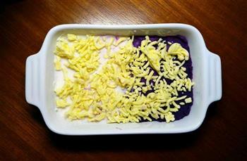 芝士焗紫薯泥 和 芝士焗培根饭的做法步骤2