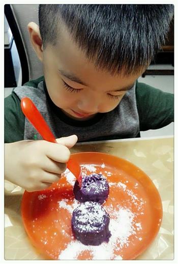 椰香紫薯糕的做法步骤11