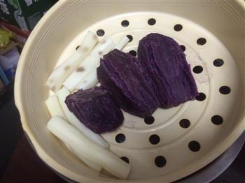 紫薯山药糕的做法步骤1