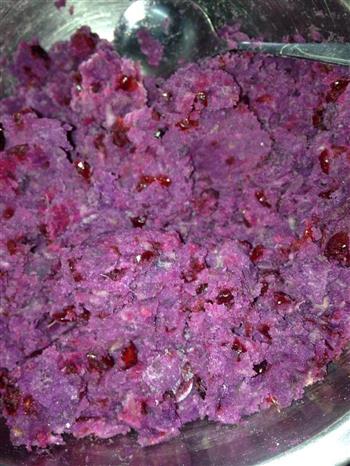 蔓越莓黑糖紫薯冰皮月饼的做法图解4