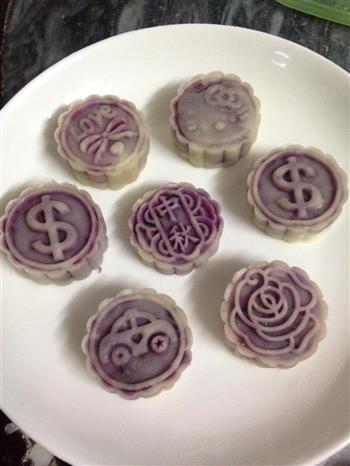 蔓越莓黑糖紫薯冰皮月饼的做法步骤5