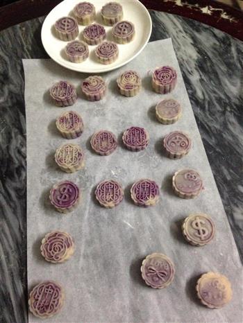 蔓越莓黑糖紫薯冰皮月饼的做法步骤6