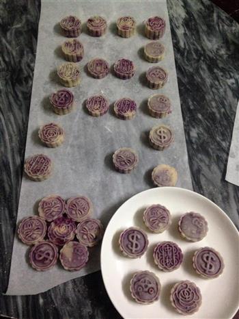 蔓越莓黑糖紫薯冰皮月饼的做法图解7