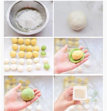小清新奶油绿豆冰皮月饼的做法步骤2