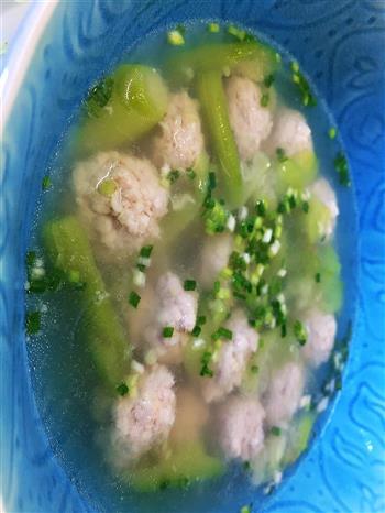 丝瓜猪肉丸子汤的做法步骤8