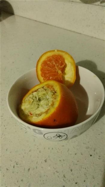 蟹黄酿香橙的做法步骤11