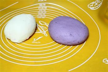 豆浆风味的紫薯双色花卷的做法步骤6