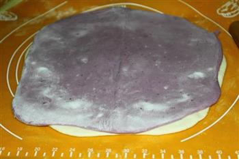 豆浆风味的紫薯双色花卷的做法图解8