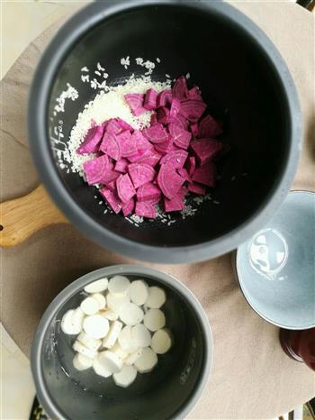 淮山紫薯粥的做法步骤2