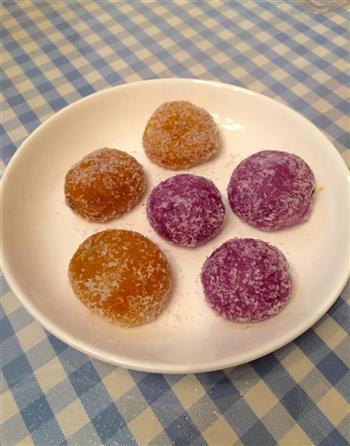 南瓜紫薯糯米糍的做法步骤8