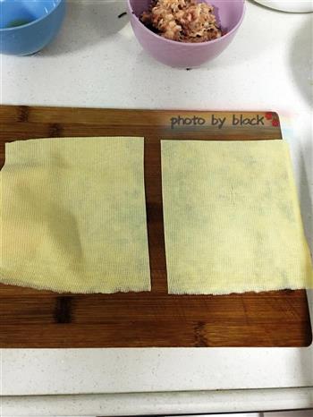 豆腐皮包子卷的做法图解3