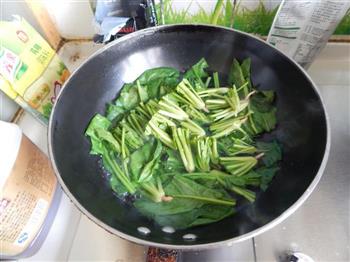 菠菜凉拌花生米的做法步骤4