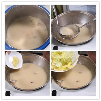鸡汤白菜煲海蟹的做法步骤3