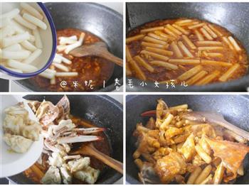 韩式甜辣风 梭子蟹炒年糕的做法步骤6