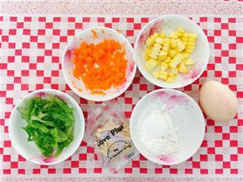 中式比萨-儿童杂蔬鸡蛋饼的做法步骤1
