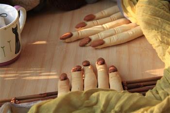 万圣节女巫手指饼干的做法步骤11
