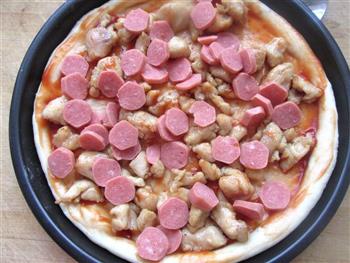 鸡肉秋葵披萨的做法图解8