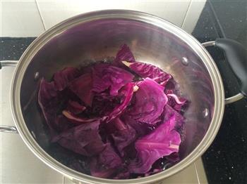 紫甘蓝豆沙包的做法步骤1