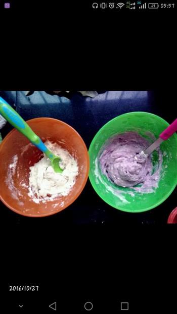 双色紫薯发糕的做法步骤3
