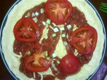 牛柳番茄芝心披萨的做法步骤5
