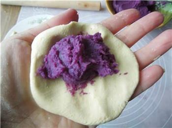 南瓜紫薯饼-金衣紫心，高颜值点心的做法图解11