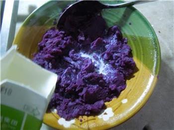 南瓜紫薯饼-金衣紫心，高颜值点心的做法图解6