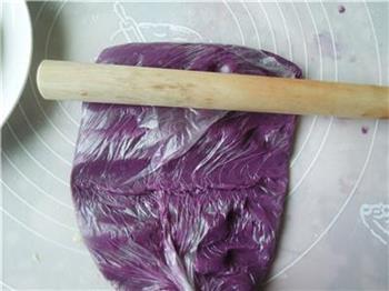 南瓜紫薯饼-金衣紫心，高颜值点心的做法图解7
