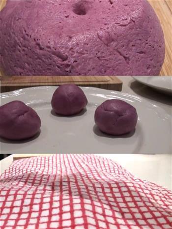 紫薯玫瑰花馒头 的做法图解5