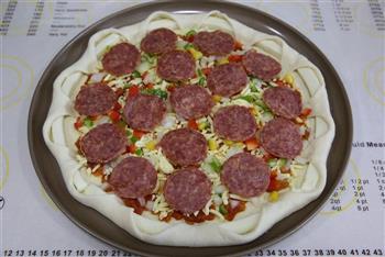 意式萨拉米芝心披萨的做法步骤26