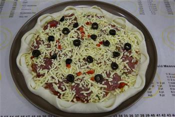 意式萨拉米芝心披萨的做法图解27