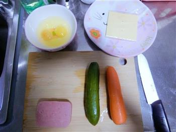 小兔兔胡萝卜紫菜包饭的做法步骤1