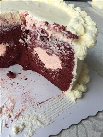 红丝绒蛋糕-爱心版的做法步骤6