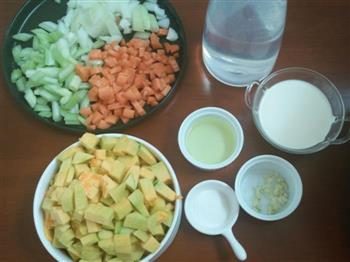 淡奶油南瓜浓汤的做法步骤1