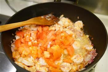 简单又美味的两款芝士焗饭-泡菜火腿焗饭&茄汁大虾焗饭的做法步骤10