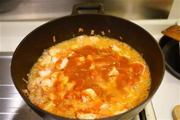 简单又美味的两款芝士焗饭-泡菜火腿焗饭&茄汁大虾焗饭的做法步骤11