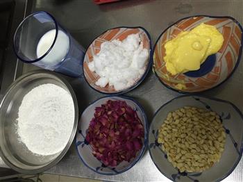 黄米糕-玫瑰、桂花、豆沙的做法步骤1