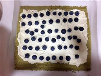 抹茶蓝莓蛋糕卷的做法图解14