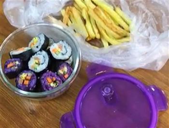 黛黛自制紫薯寿司便当的做法步骤15