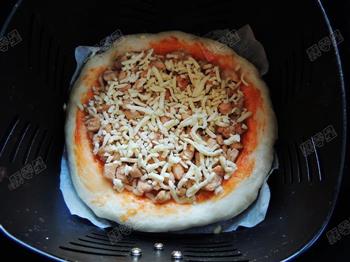 香菇鸡肉披萨的做法步骤20