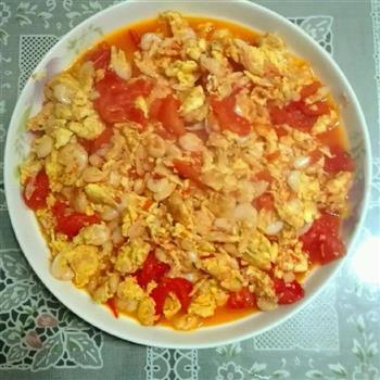 番茄虾米炒蛋的做法步骤6