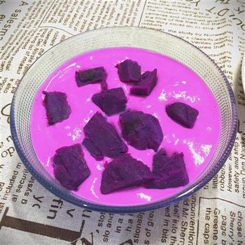 健康美味低脂的紫薯奶昔的做法步骤6