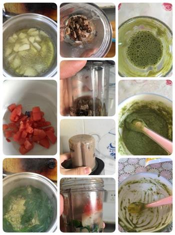 香梨菠菜西红柿猪肝米粉的做法图解4