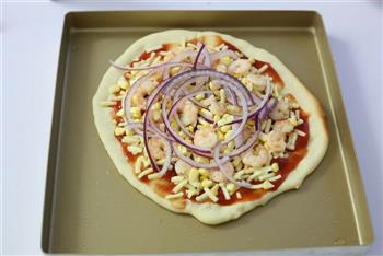 鲜虾披萨的做法图解11